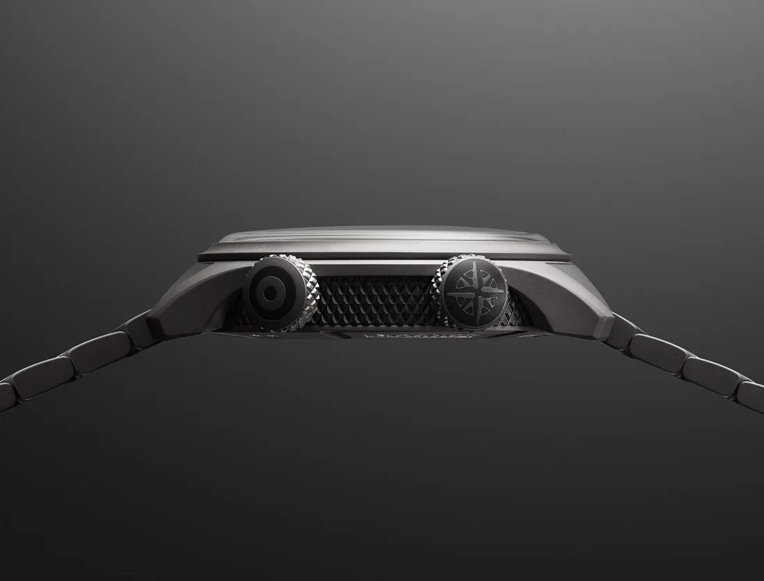 Crown on Bremont Altitude MB Stealth Grey watch