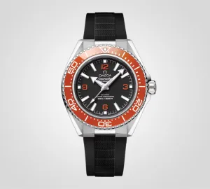 Omega Seamaster Planet Ocean 600M 4th Generation with orange ceramic bezel on rubber strap Omega Seamaster Planet Ocean 600M 4th Generation with orange ceramic bezel on rubber strap