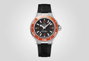 Omega Seamaster Planet Ocean 600M 4th Generation with orange ceramic bezel on rubber strap Omega Seamaster Planet Ocean 600M 4th Generation with orange ceramic bezel on rubber strap