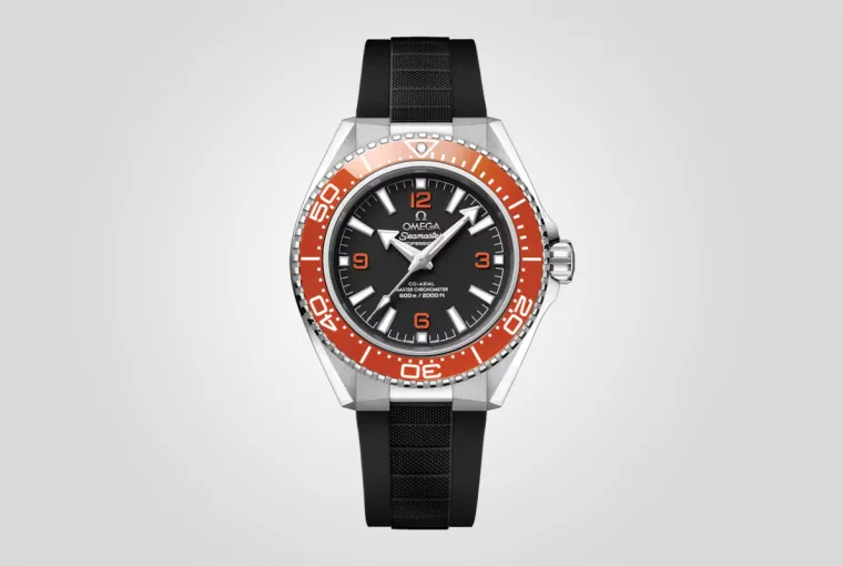 Omega Seamaster Planet Ocean 600M 4th Generation with orange ceramic bezel on rubber strap Omega Seamaster Planet Ocean 600M 4th Generation with orange ceramic bezel on rubber strap