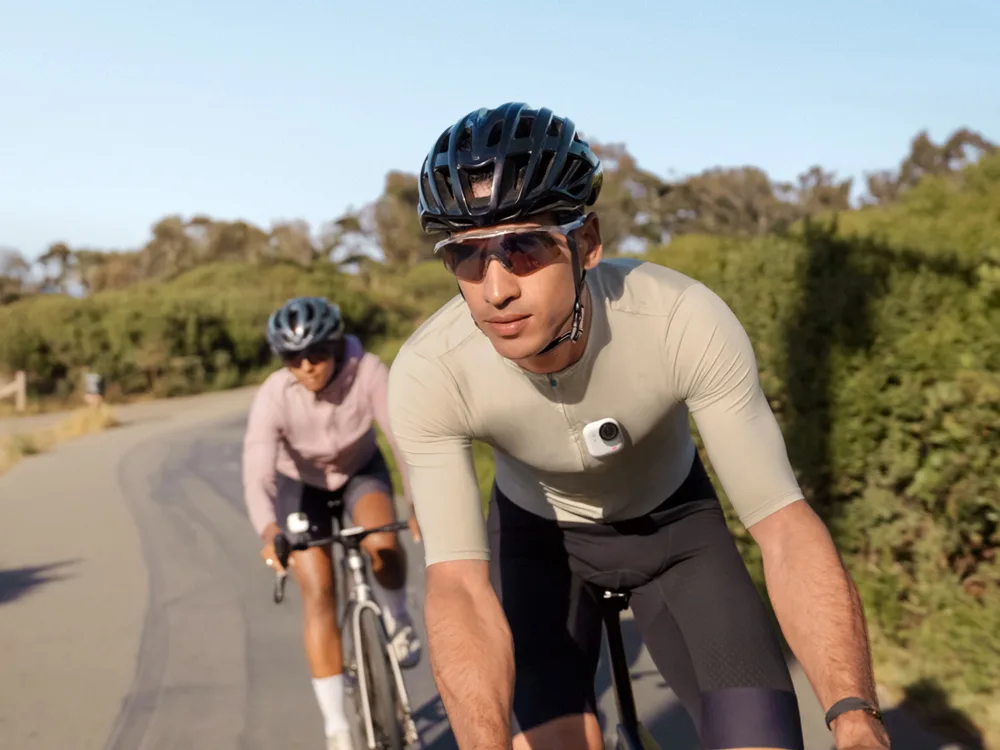 The Insta360 GO Ultra mounted on pendant