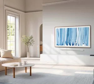 Samsung The Frame Pro 2026 mounted on wall displaying artwork