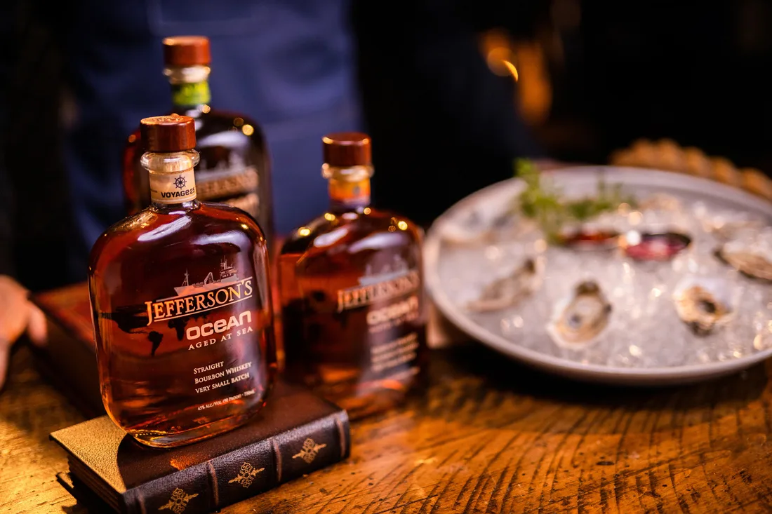 Bottles of Jefferson's Bourbon Aged at Sea