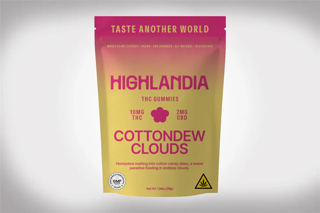 Highlandia's Cottondew Clouds THC Gummies, 10mg