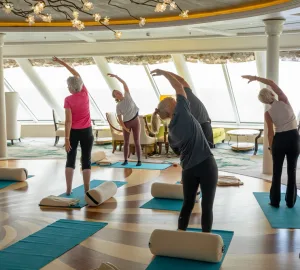 Yoga at sea on Crystal Cruises