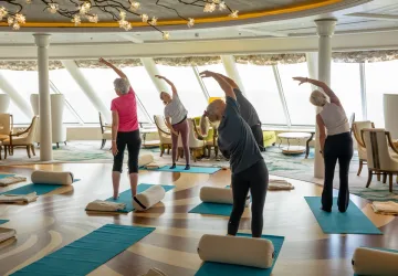 Yoga at sea on Crystal Cruises