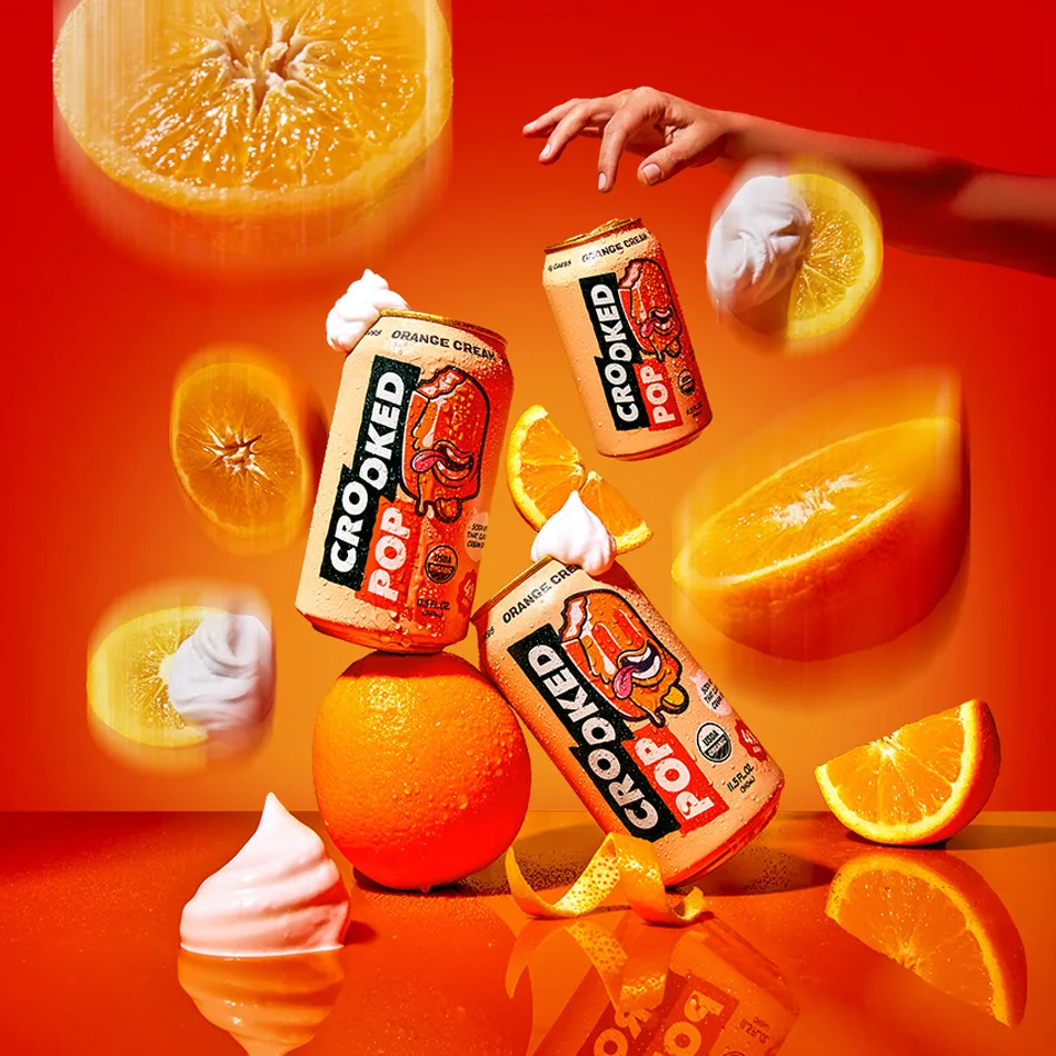 Crooked Pop Orange Cream flavor
