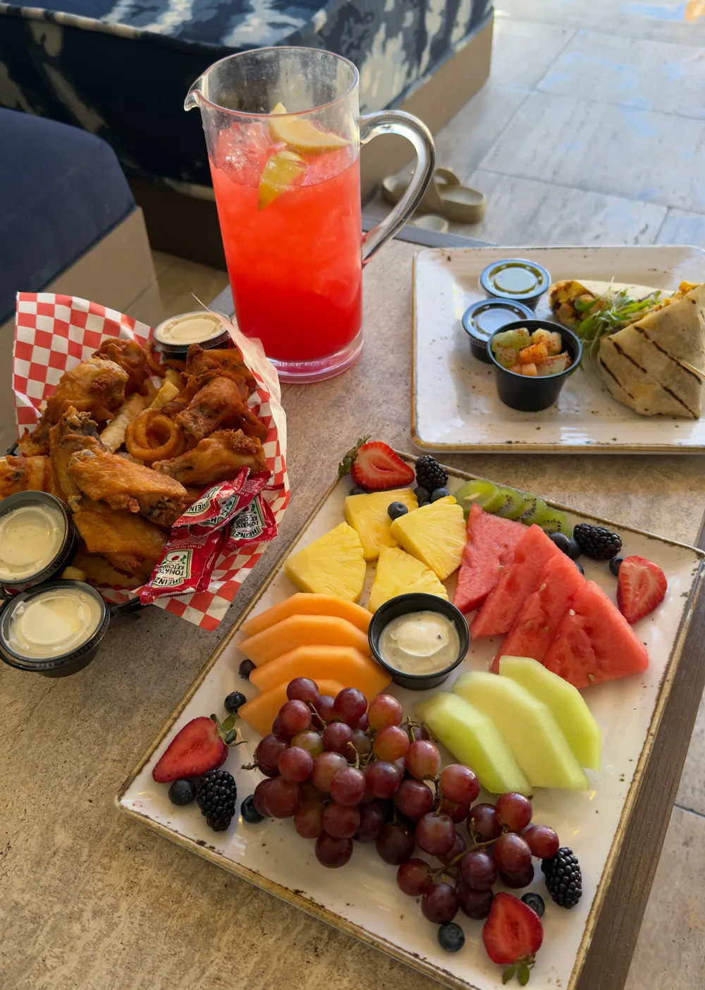 Palms Pool cabana food