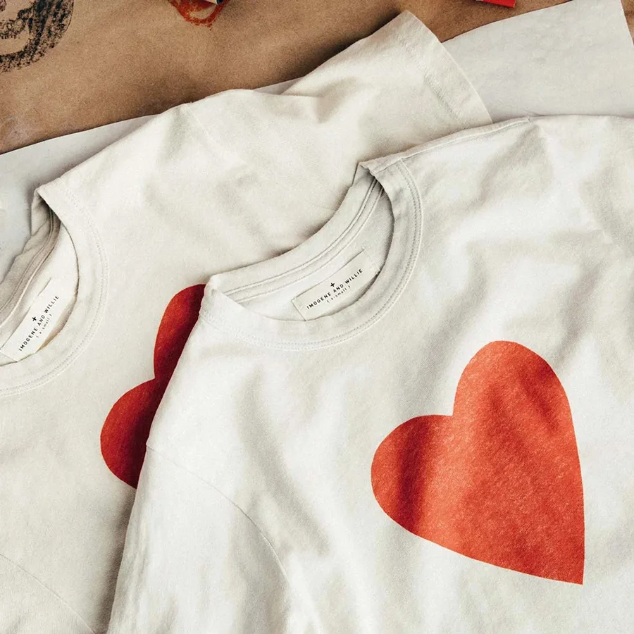 Imogene + Willie heart tee