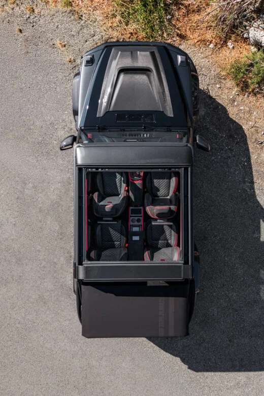 Brabus 900 Rocket Edition Cabrio overhead shot