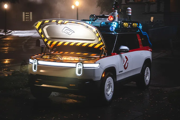 Rivian Ecto-1 Ghostbusters collaboration