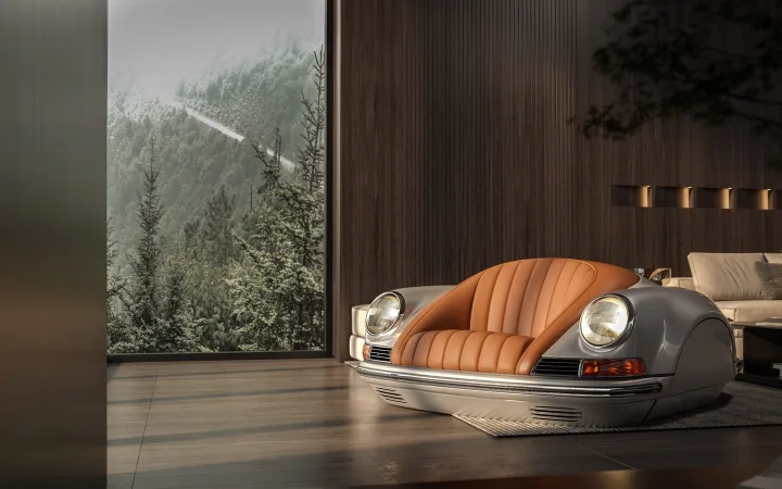 Arkadia-Life P01 Classic Sofa: A $30,000 Porsche 911 Lounge Chair