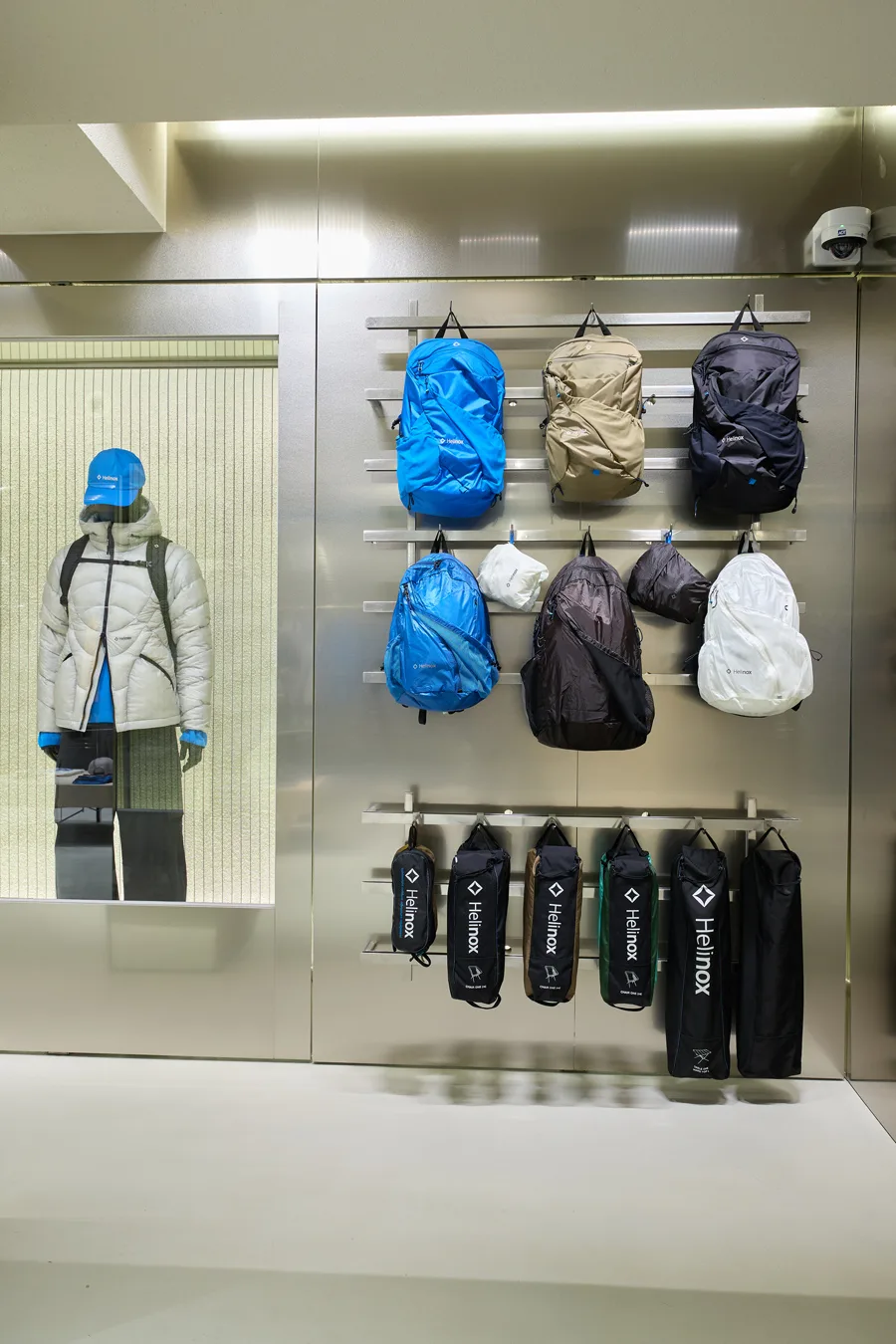 Helinox Bag Wall in Korea Store