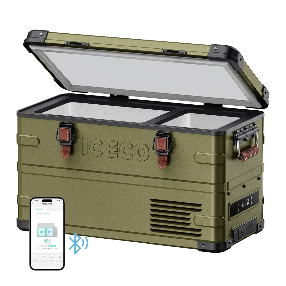 ICECO x Jeep APL35 portable fridge freezer in 41 Green
