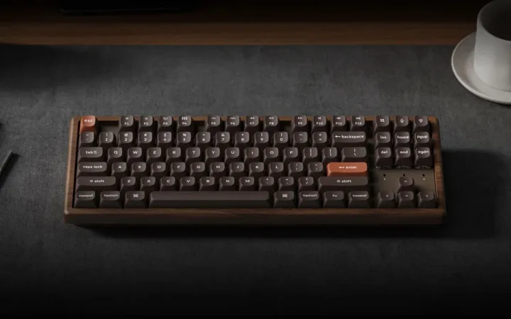 Keychron K8 HE All-Wood Keyboard Wraps Magnetic Switches in Walnut