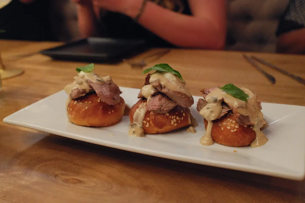 Food in the Champagne Room