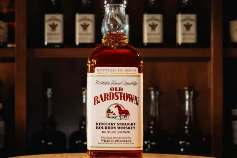Old Bardstown Bottled-in-Bond bourbon bottle