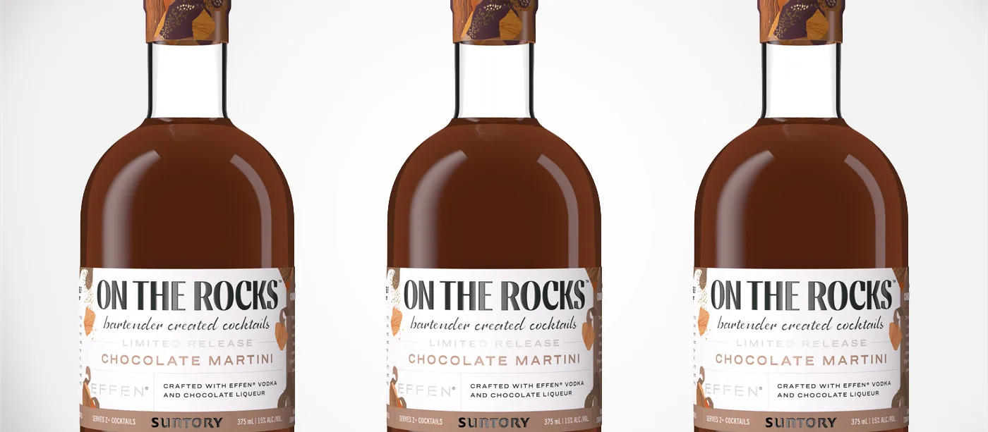 On The Rocks Bottles a Chocolate Martini for the Holidays