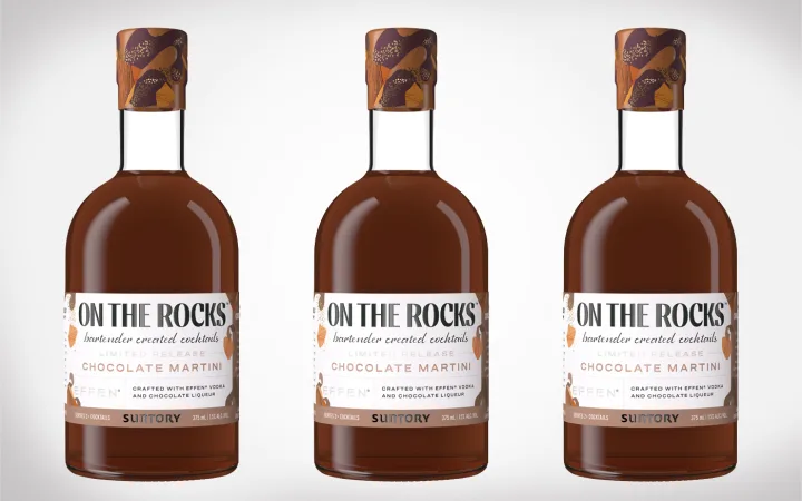 On The Rocks Bottles a Chocolate Martini for the Holidays
