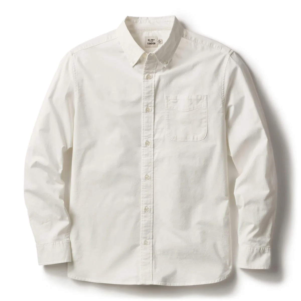 Flint and Tinder Oxford Draftsman Shirt in classic white