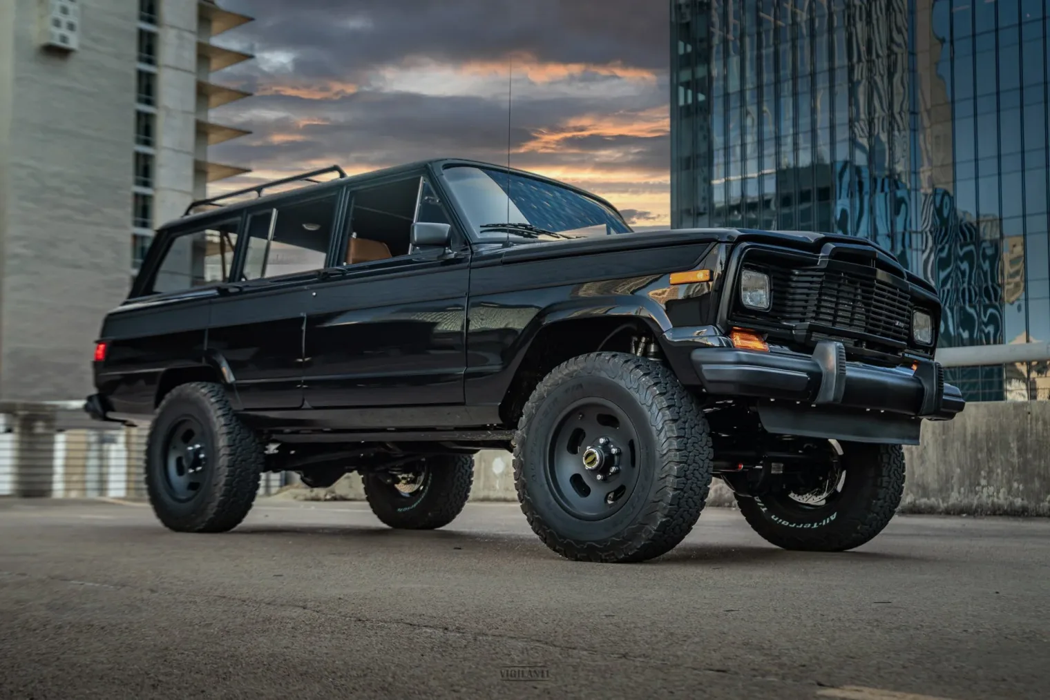 Blacked-out 1979 Jeep Wagoneer restomod by Vigilante 4x4