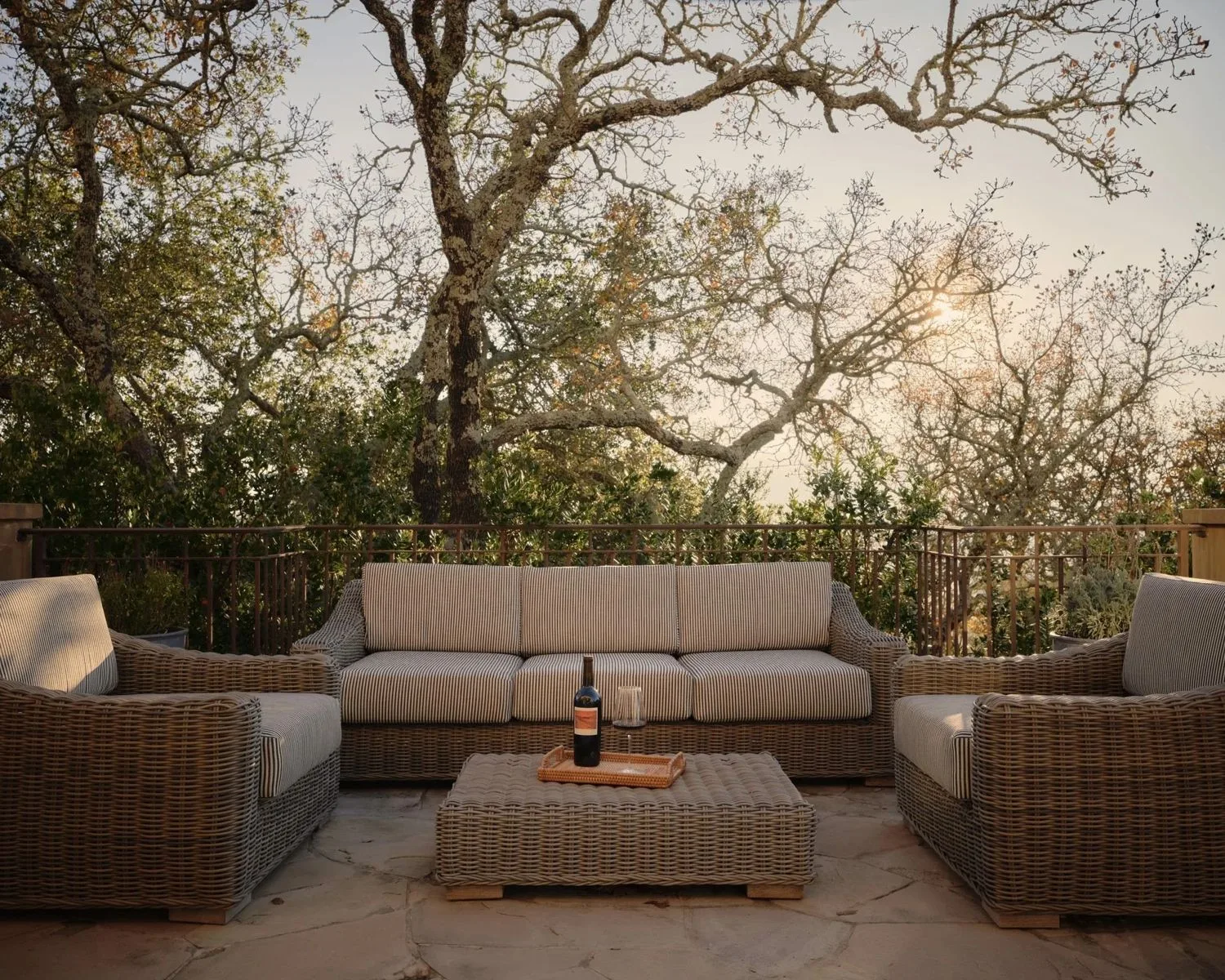 Terrace lounge at The Yount Leap Estate in Napa Valley